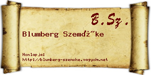 Blumberg Szemőke névjegykártya